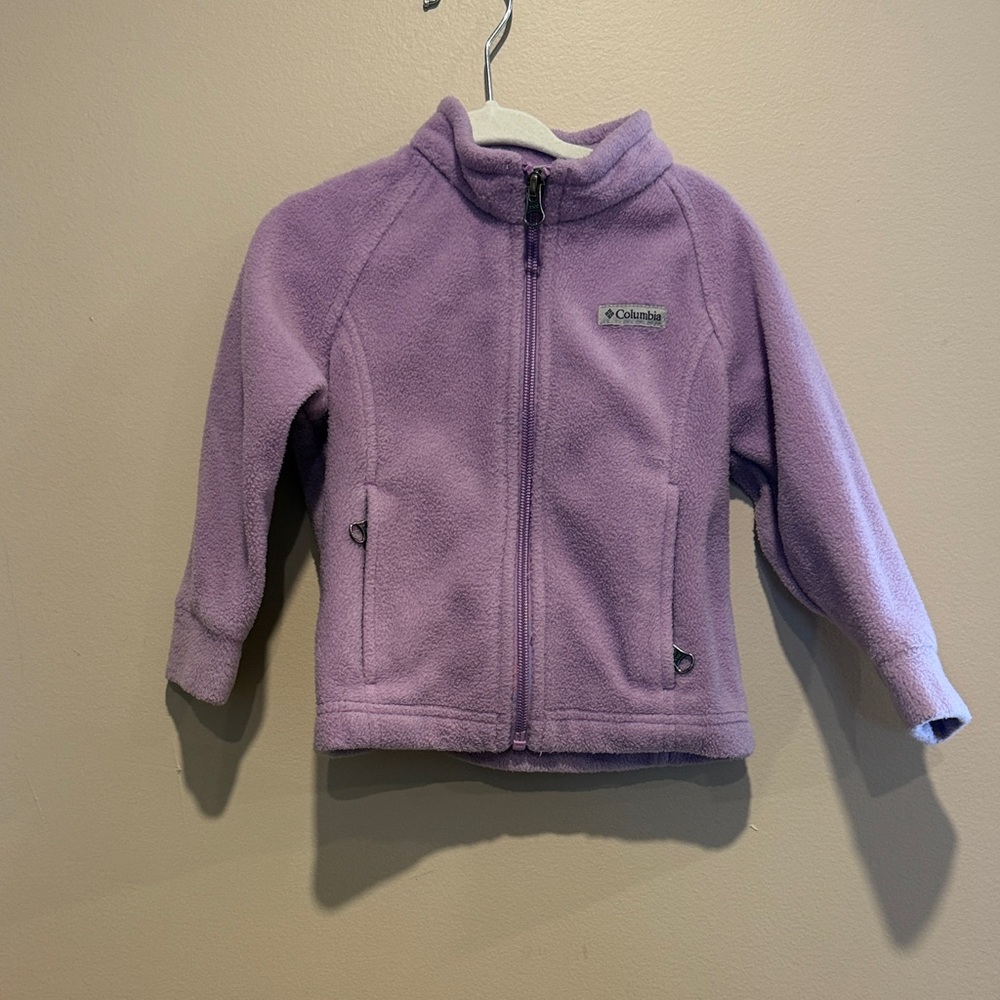Columbia Lavender Full-Zip Fleece Jacket